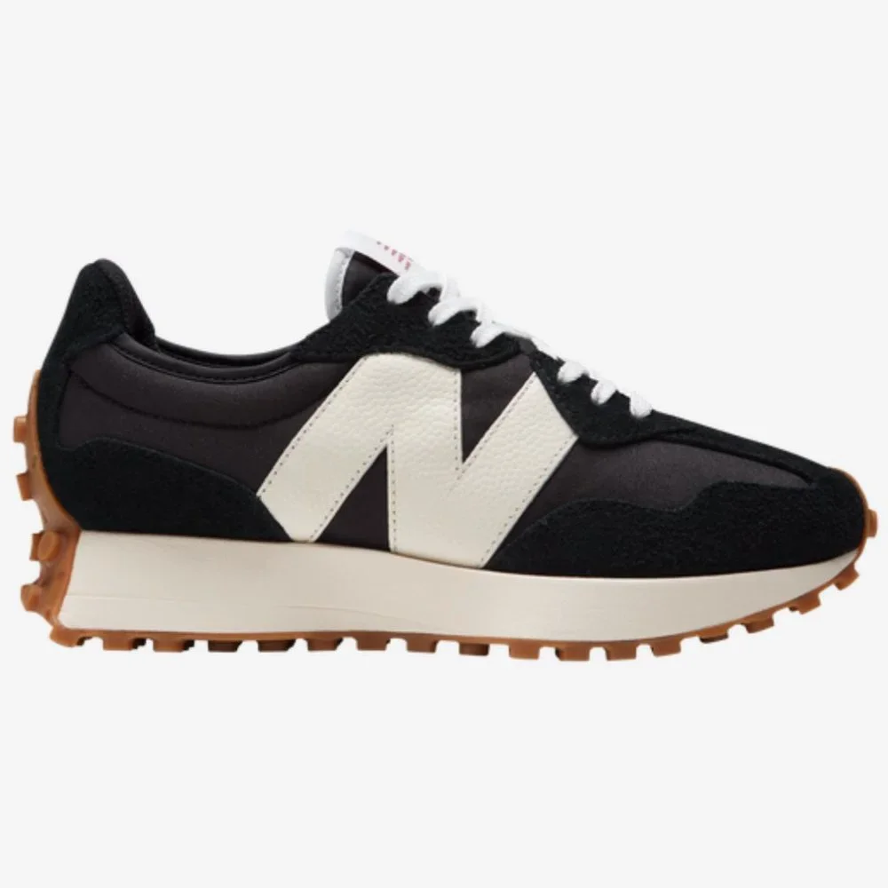 NEW BALANCE 327 Womens ~various sizes~ Sneakers Shoes Black/White Leather Logo - Picture 6 of 16
